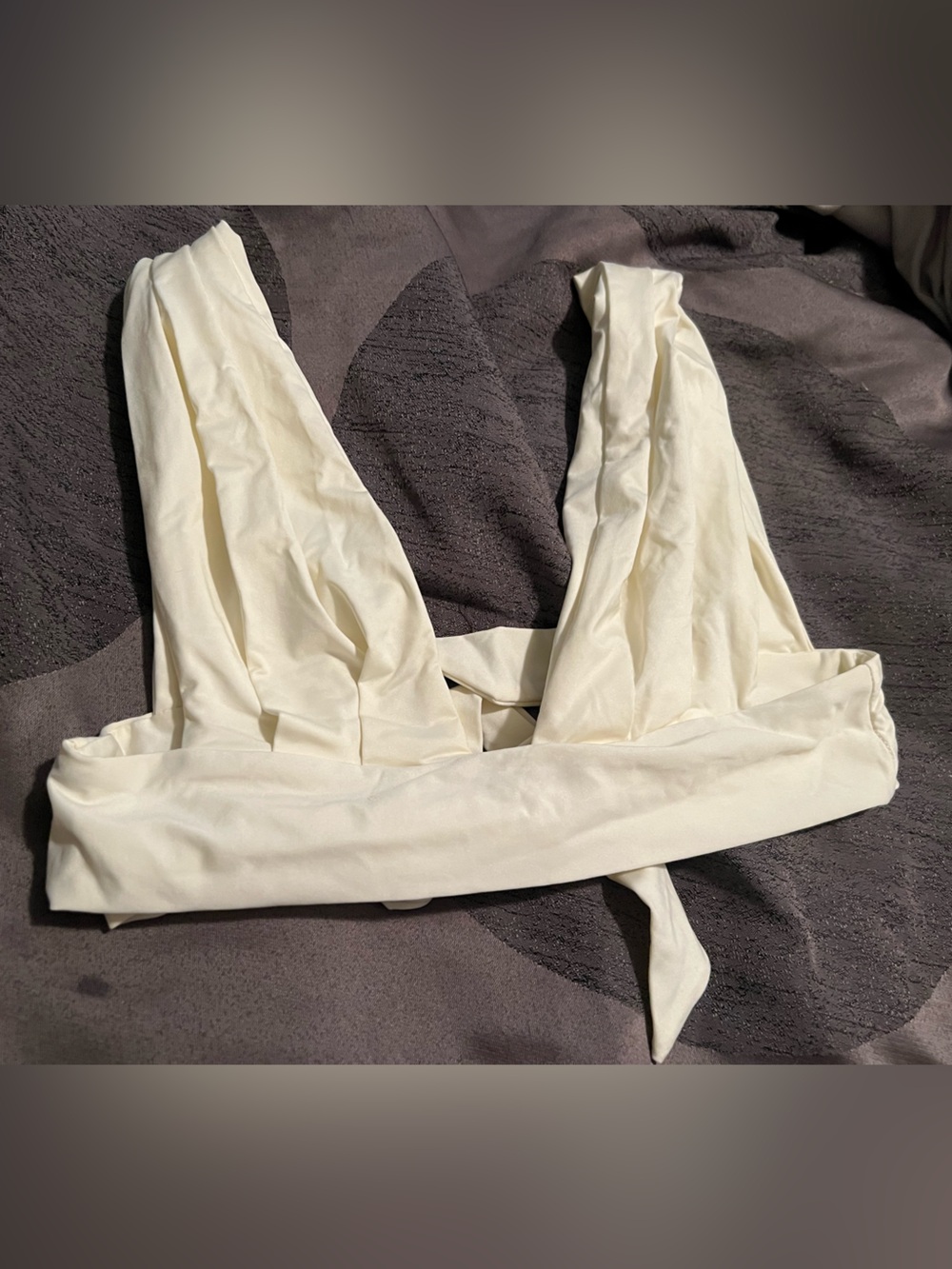 Monday Swimwear Cream Off-Shoulder Bikini Top